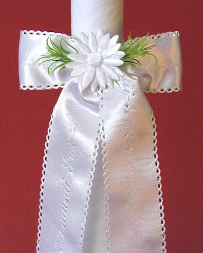 Kokarda do świecy komunijnej