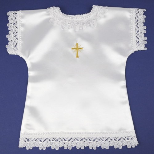 Szatka do chrztu - koszulka z gipiurą