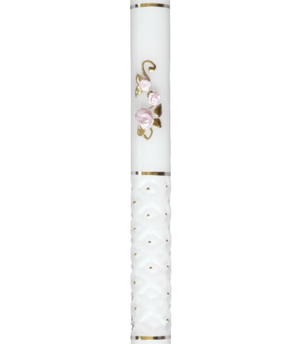 Świeca do chrztu lub komunii dla dziewczynki