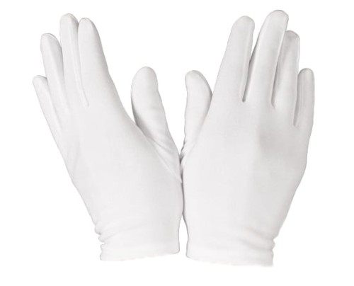 Białe rękawiczki komunijne bez ozdób