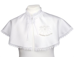 SZATKA DO CHRZTU DLA STARSZEGO DZIECKA - PELERYNKA 